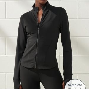 Fitted Black Activewear Jacket NWT Abercrombie and Fitch YPB